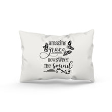 Load image into Gallery viewer, Amazing Grace throw pillow. White color
