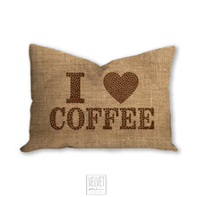 Load image into Gallery viewer, I love coffee throw pillow
