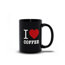 Load image into Gallery viewer, I Heart Coffee Black Mug
