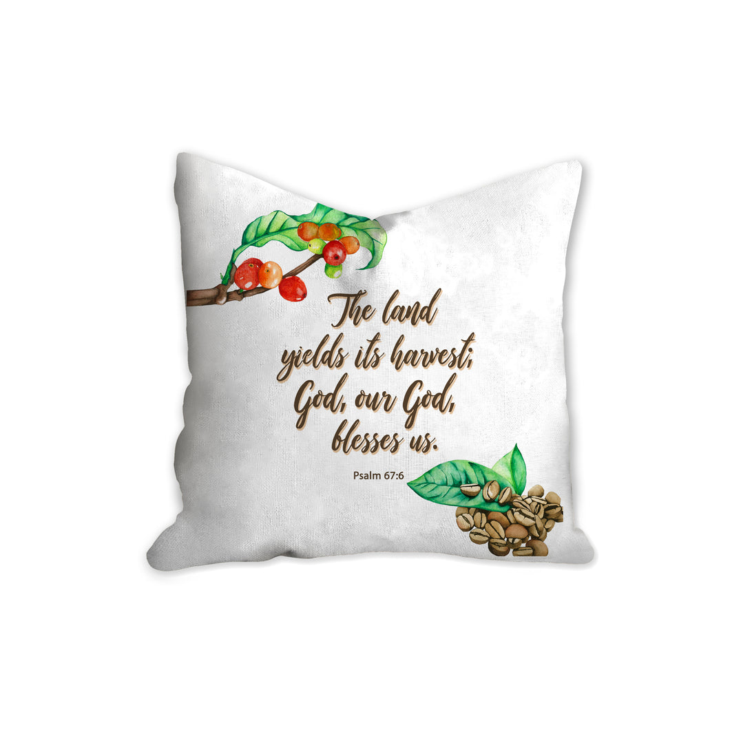 Psalm 67:6 throw pillow