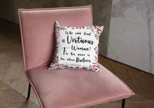 Load image into Gallery viewer, Virtuous woman throw pillow
