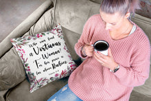 Load image into Gallery viewer, Virtuous woman throw pillow
