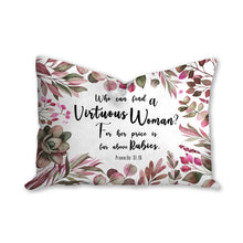 Load image into Gallery viewer, Virtuous woman throw pillow
